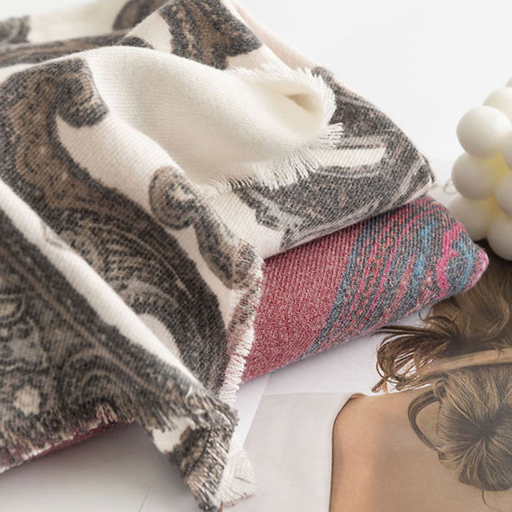 Buddha Stones, tibetischer Paisley-Druck, Schal, Herbst/Winter, weicher, warmer Schal, Wickeltuch - image 13