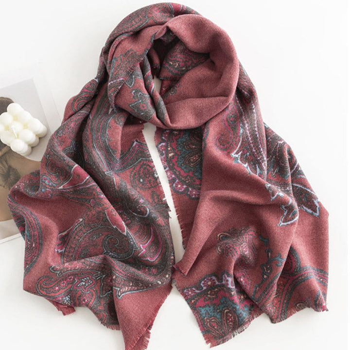 Buddha Stones, tibetischer Paisley-Druck, Schal, Herbst/Winter, weicher, warmer Schal, Wickeltuch