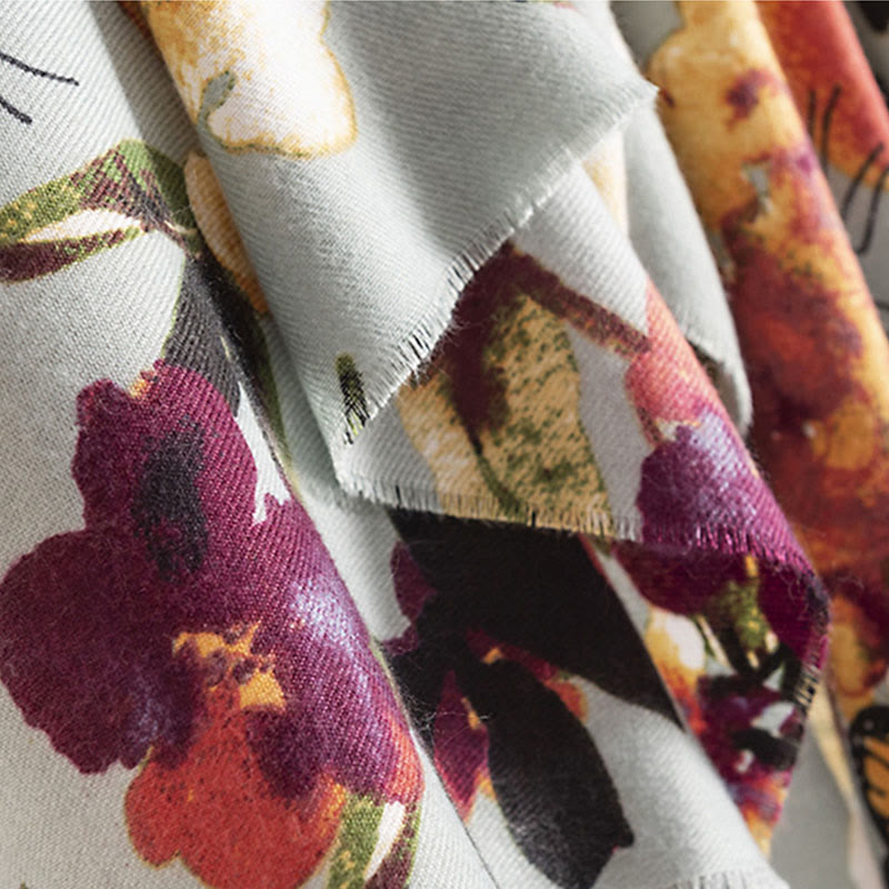 Buddha Stones, tibetischer, bunter Schmetterlings-Blumendruck, Schal für Herbst und Winter, weicher, warmer Schal - image 7