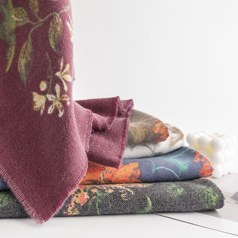 Buddha Stones, tibetischer Multiflora-Rose-Druckmuster-Design, Schal, Herbst/Winter, gemütlicher warmer Schal, Wickeltuch - image 11