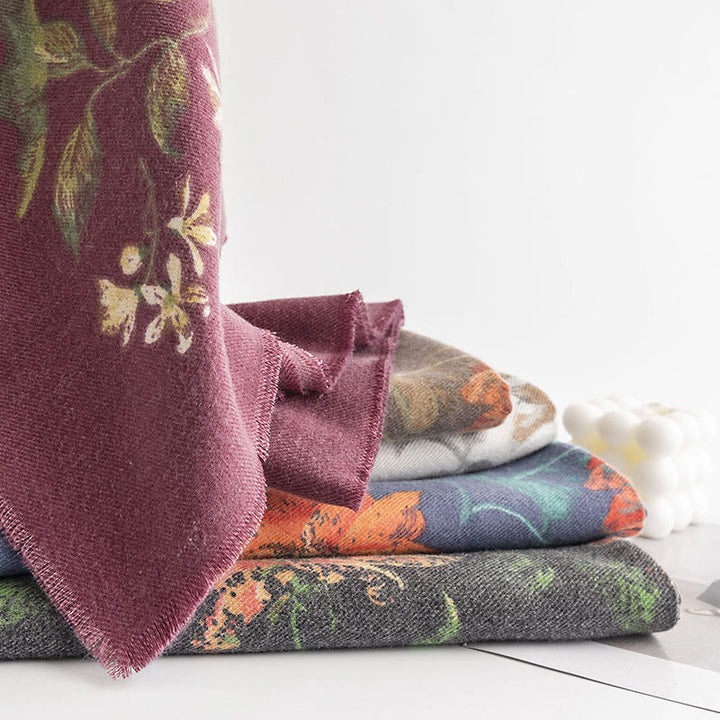 Buddha Stones, tibetischer Multiflora-Rose-Druckmuster-Design, Schal, Herbst/Winter, gemütlicher warmer Schal, Wickeltuch - image 11