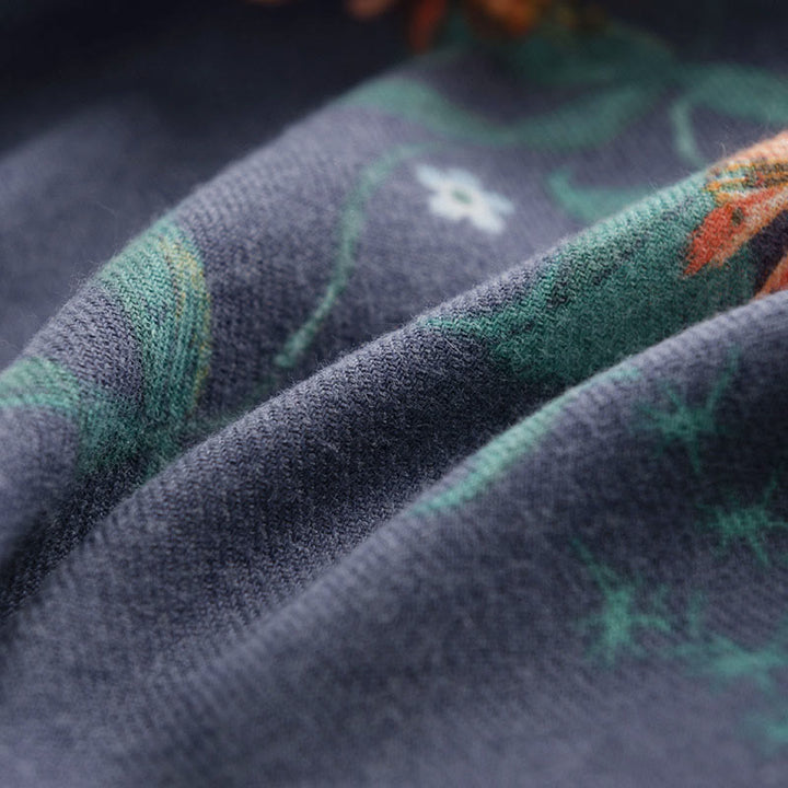 Buddha Stones, tibetischer Multiflora-Rose-Druckmuster-Design, Schal, Herbst/Winter, gemütlicher warmer Schal, Wickeltuch - image 5