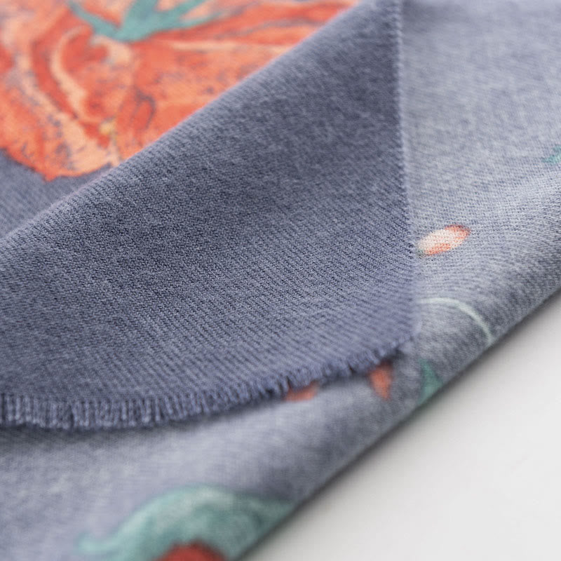 Buddha Stones, tibetischer Multiflora-Rose-Druckmuster-Design, Schal, Herbst/Winter, gemütlicher warmer Schal, Wickeltuch - image 7