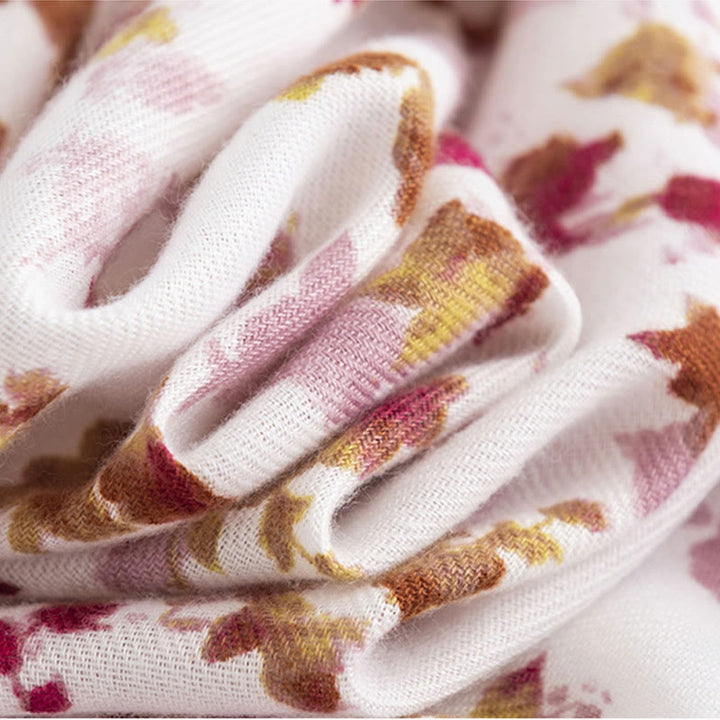 Buddha Stones, tibetische Blumen, fallende Blätter, Druck, Herbst/Winter, gemütlich, warm, Reiseschal, Wickeltuch - image 6