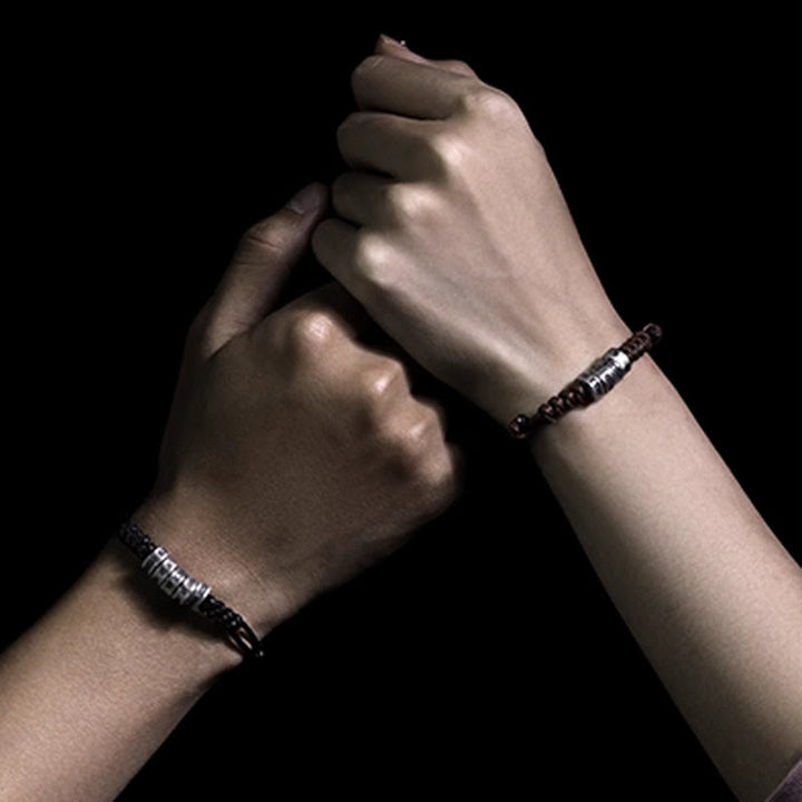 Buddha Stones 999 Sterling Silber Morsecode Wachsseil Segensarmband - image 14