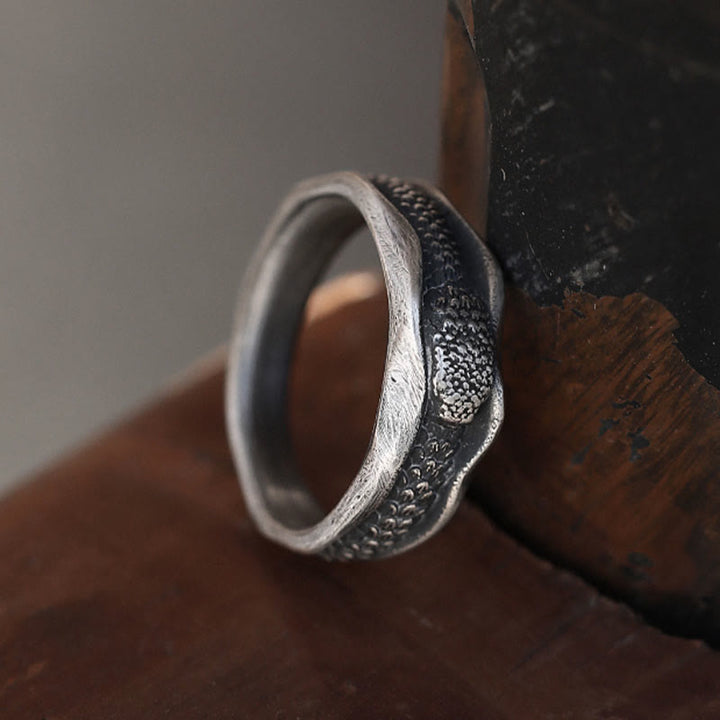 Buddha Stones 999 Sterling Silber Schlangenförmiger Schutzring für das Jahr der Schlange - image 10