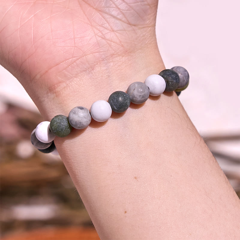 Buddha Stones führen zurück zur Erde Neutrale Farbserie Erdungsbalance-Armband