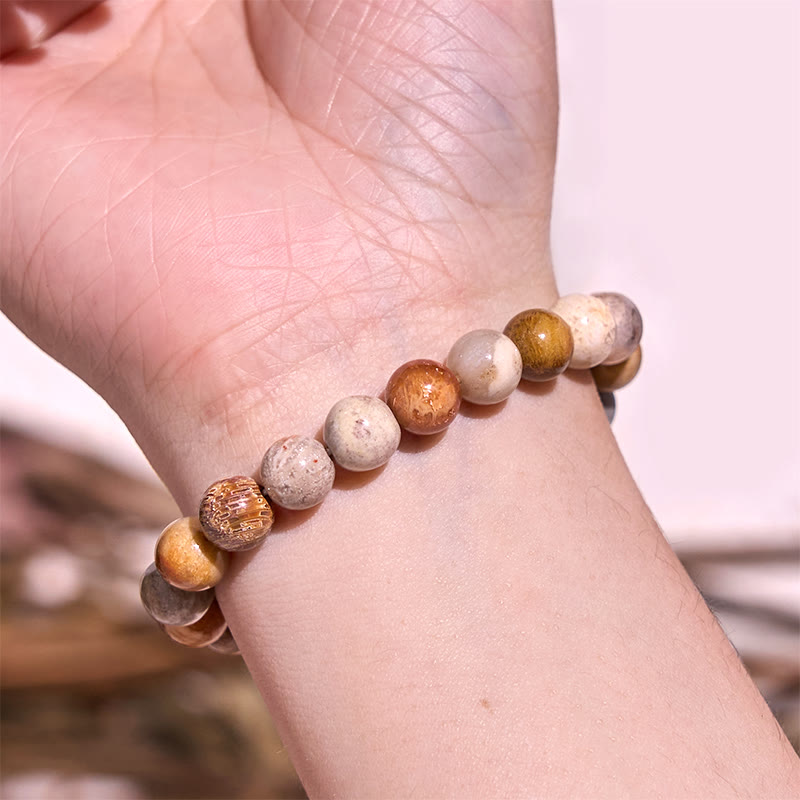 Buddha Stones steigern die Vitalität, warme Farben, Serie positiver Mut, Armband