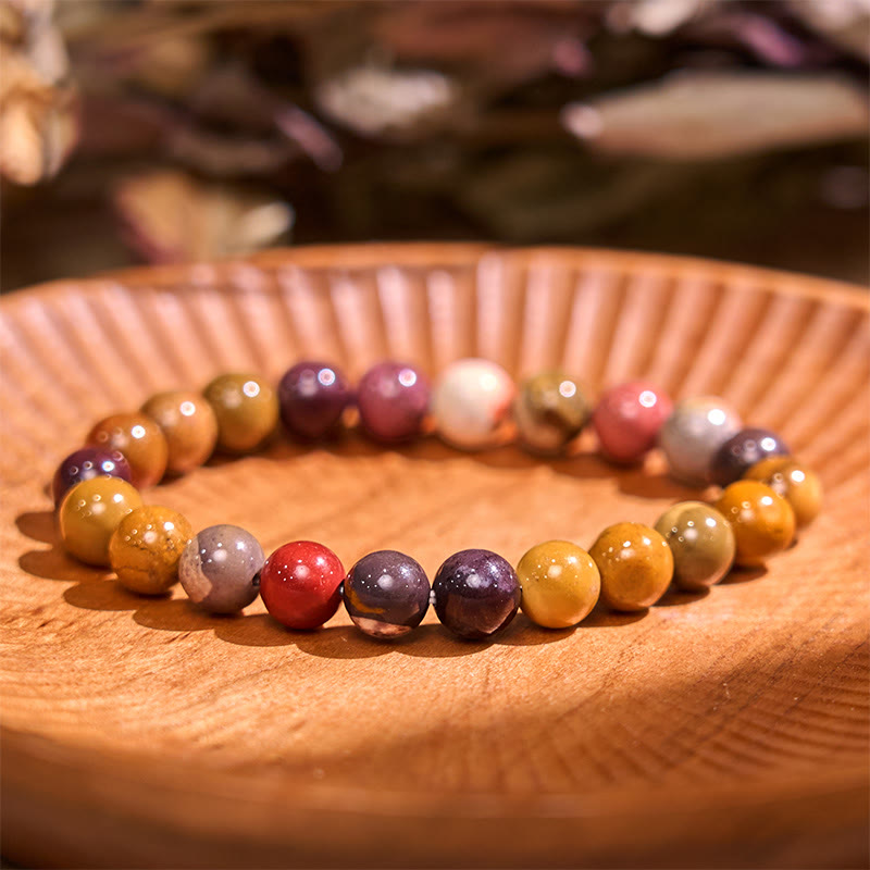 Buddha Stones steigern die Vitalität, warme Farben, Serie positiver Mut, Armband