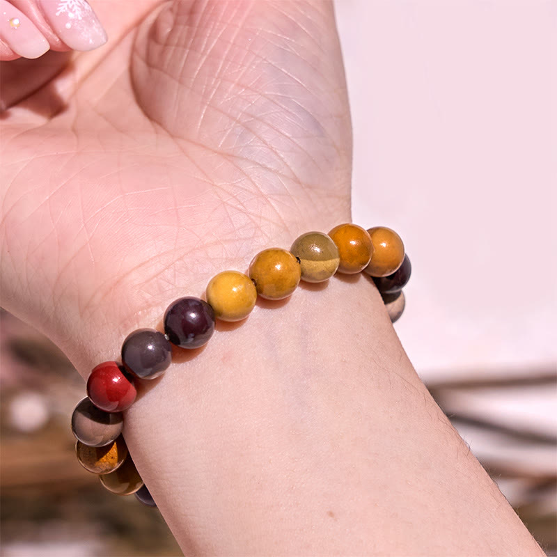 Buddha Stones steigern die Vitalität, warme Farben, Serie positiver Mut, Armband