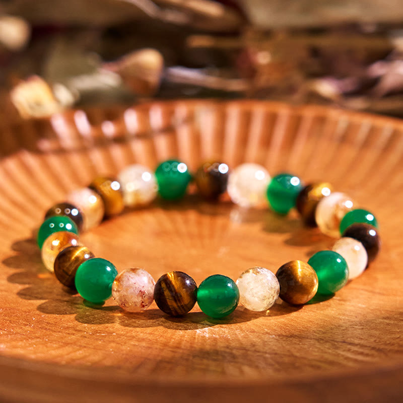 Buddha Stones steigern die Vitalität, warme Farben, Serie positiver Mut, Armband