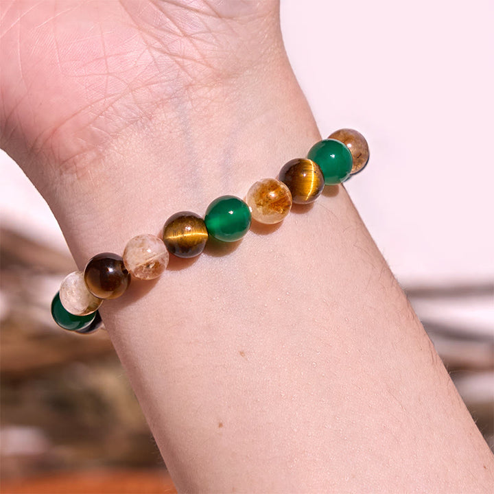 Buddha Stones steigern die Vitalität, warme Farben, Serie positiver Mut, Armband