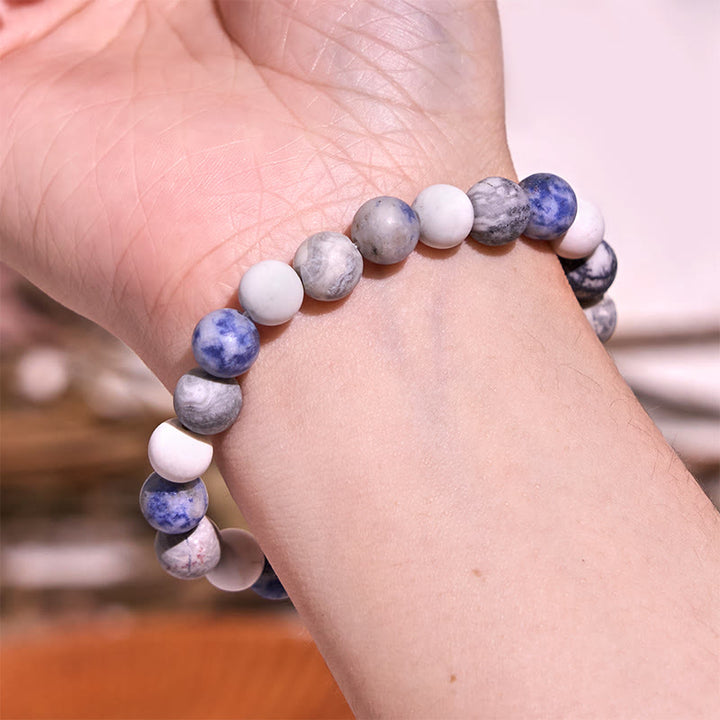 Buddha Stones stellen die Ruhe wieder her Cool Color Series Love Tranquility Armband