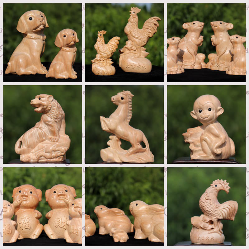 Buddha Stones, Jahr der Schlange, chinesisches Sternzeichen Fu-Charakter, Pfirsichholz, Statue für Zuhause, Dekoration - image 2