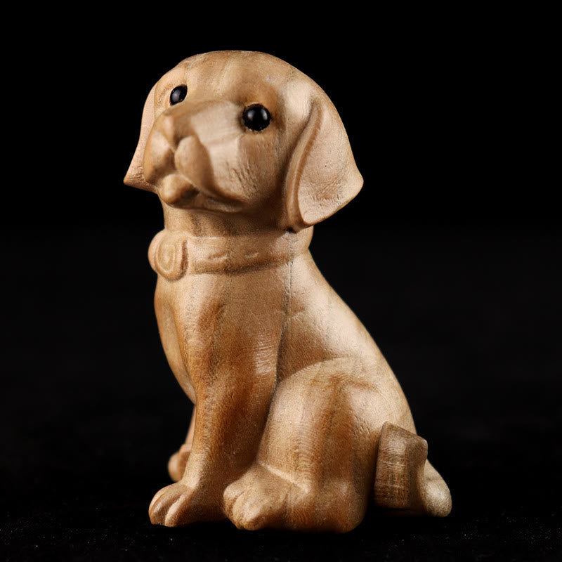 Buddha Stones, Jahr der Schlange, chinesisches Sternzeichen Fu-Charakter, Pfirsichholz, Statue für Zuhause, Dekoration - Hund - Höhe 11,5 cm - image 29