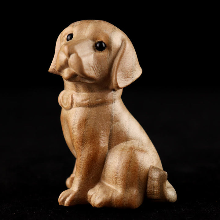 Buddha Stones, Jahr der Schlange, chinesisches Sternzeichen Fu-Charakter, Pfirsichholz, Statue für Zuhause, Dekoration - Hund - Höhe 11,5 cm - image 29