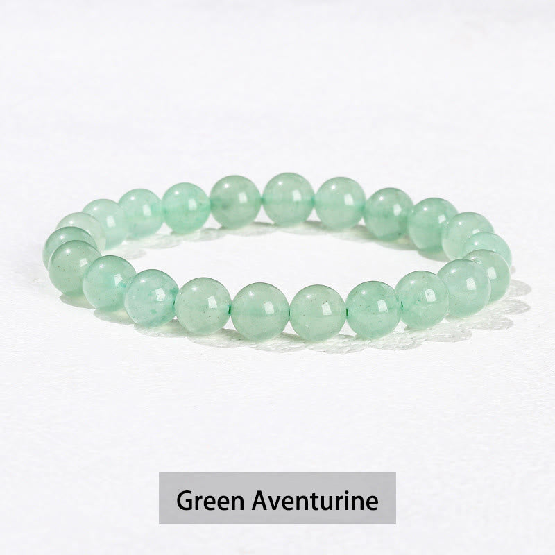 Buddha Stones Verschiedene Kristallsteine ​​Amethyst Grüner Aventurin Rosenquarz Heilarmband - Grüner Aventurin - 10 mm (Handgelenkumfang 14–16 cm) - image 10