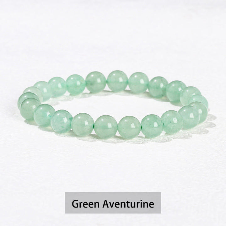 Buddha Stones Verschiedene Kristallsteine ​​Amethyst Grüner Aventurin Rosenquarz Heilarmband - Grüner Aventurin - 10 mm (Handgelenkumfang 14–16 cm) - image 10