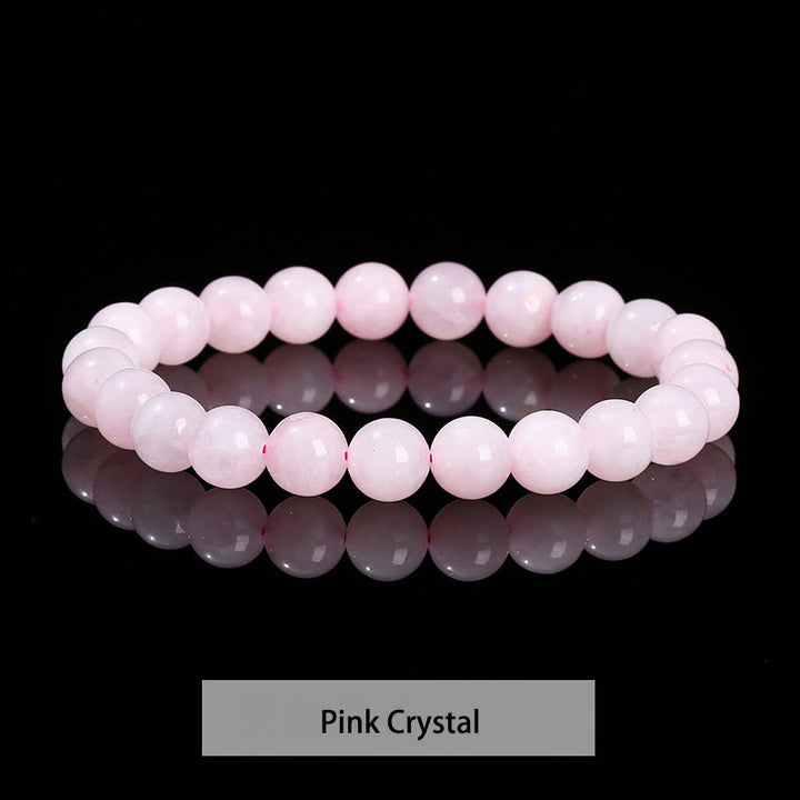Buddha Stones Verschiedene Kristallsteine ​​Amethyst Grüner Aventurin Rosenquarz Heilarmband - Rosa Kristall - 10 mm (Handgelenkumfang 14–16 cm) - image 18