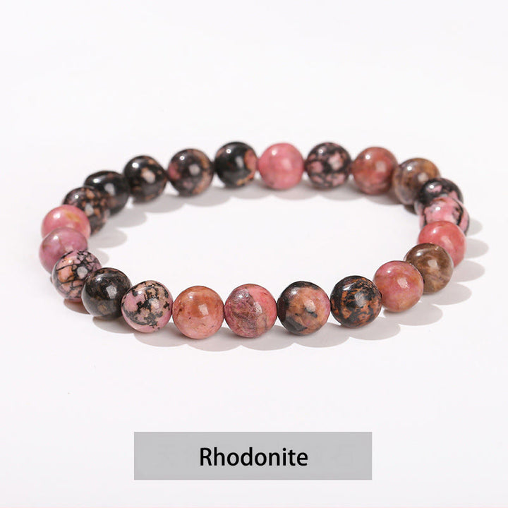 Buddha Stones Verschiedene Kristallsteine Amethyst Grüner Aventurin Rosenquarz Heilarmband