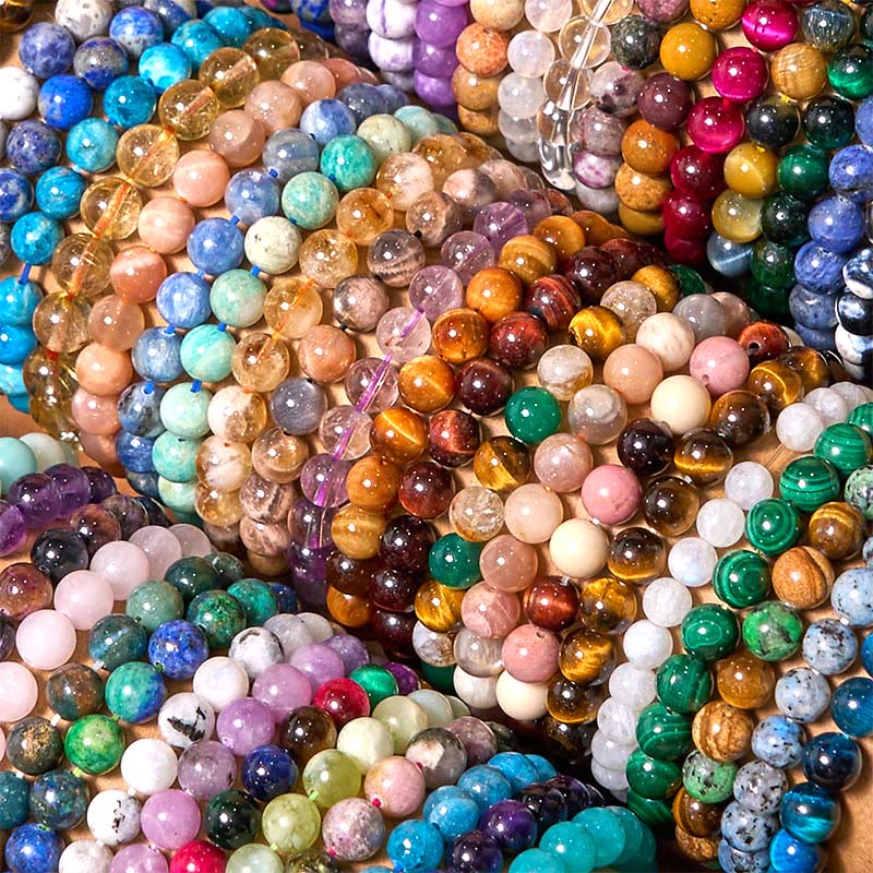 Buddha-Stein, verschiedene Kristalle, Malachit, Lazurit, Lapislazuli, Hemimorphit, Ruhe-Armband - image 1