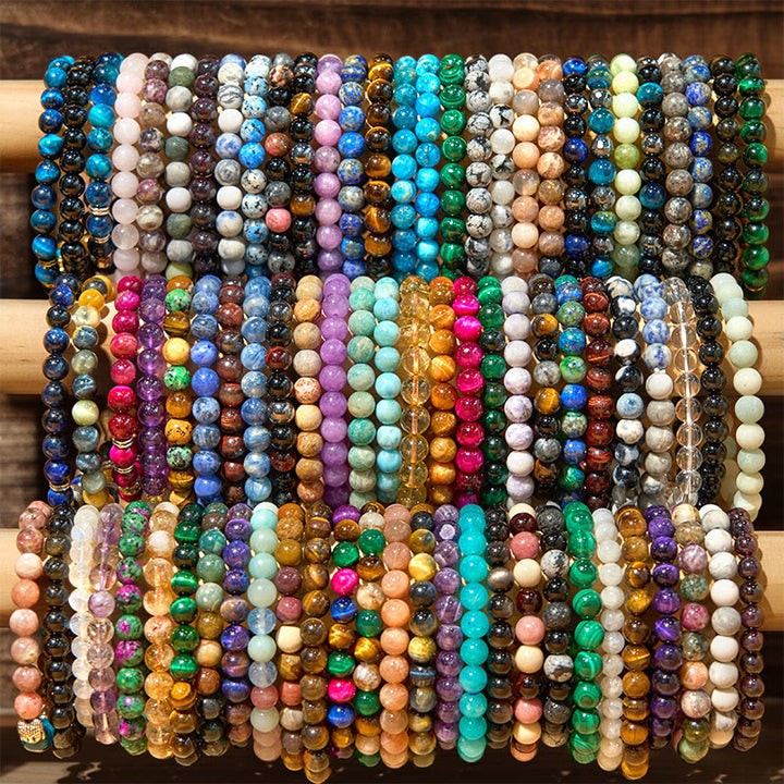 Buddha-Stein, verschiedene Kristalle, Malachit, Lazurit, Lapislazuli, Hemimorphit, Ruhe-Armband - image 0