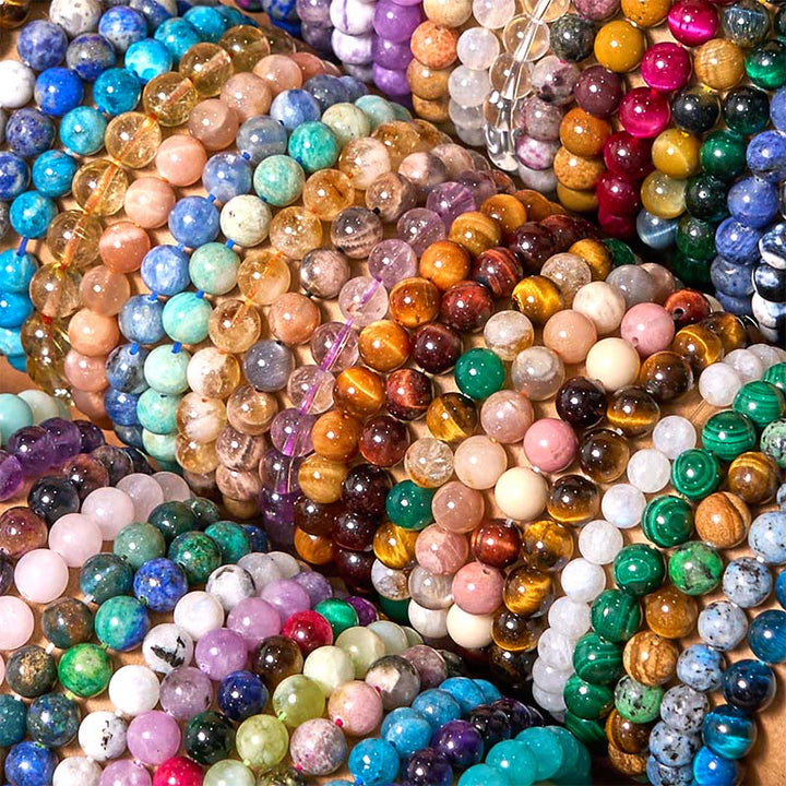 Buddha-Stein Verschiedene Kristalle Malachit Lazurit Hemimorphit Ruhe Armband - image 1