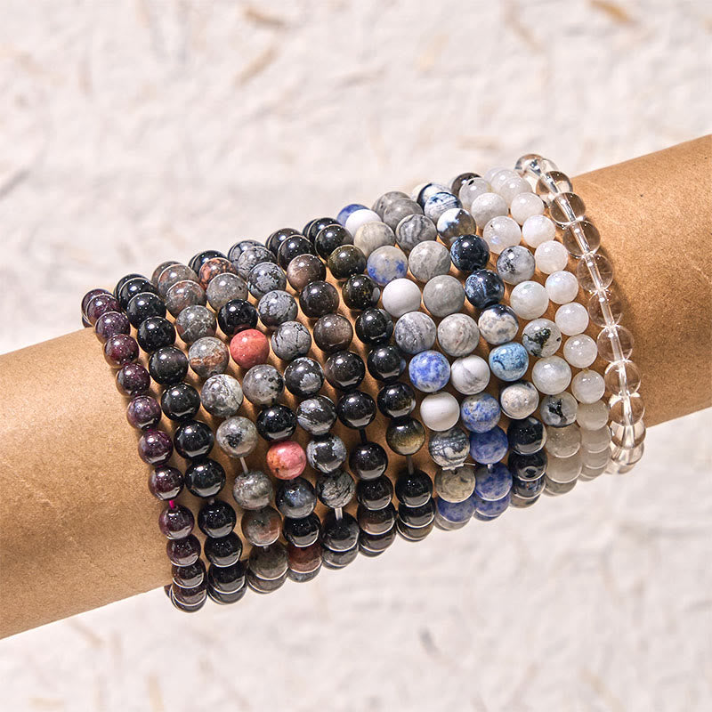 Buddha Stones führen zurück zur Erde Neutrale Farbserie Erdungsbalance-Armband