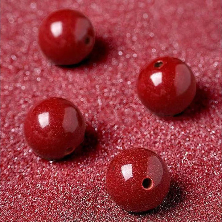 Buddha Stones ​​Zinnoberperle Hetian Jade Jahr der Schlange Segensarmband - image 14