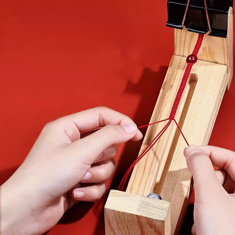 Buddha Stones Handgemachtes geflochtenes rotes Band 925 Sterling Silber Fu Charakter Glücksarmband - image 10