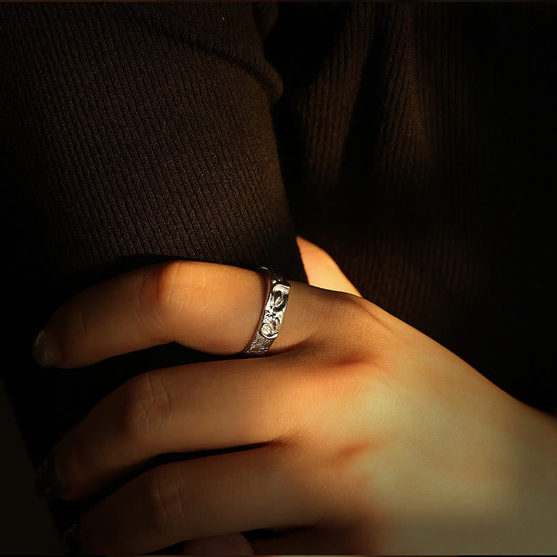 Buddha Stones 999 Sterling Silber Buddha Augen Schutzring - image 9