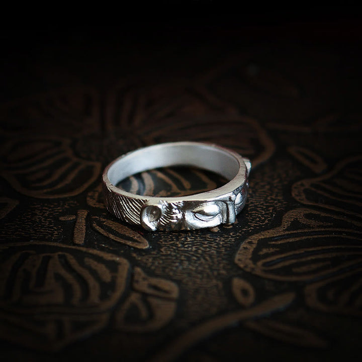 Buddha Stones 999 Sterling Silber Buddha Augen Schutzring - image 7