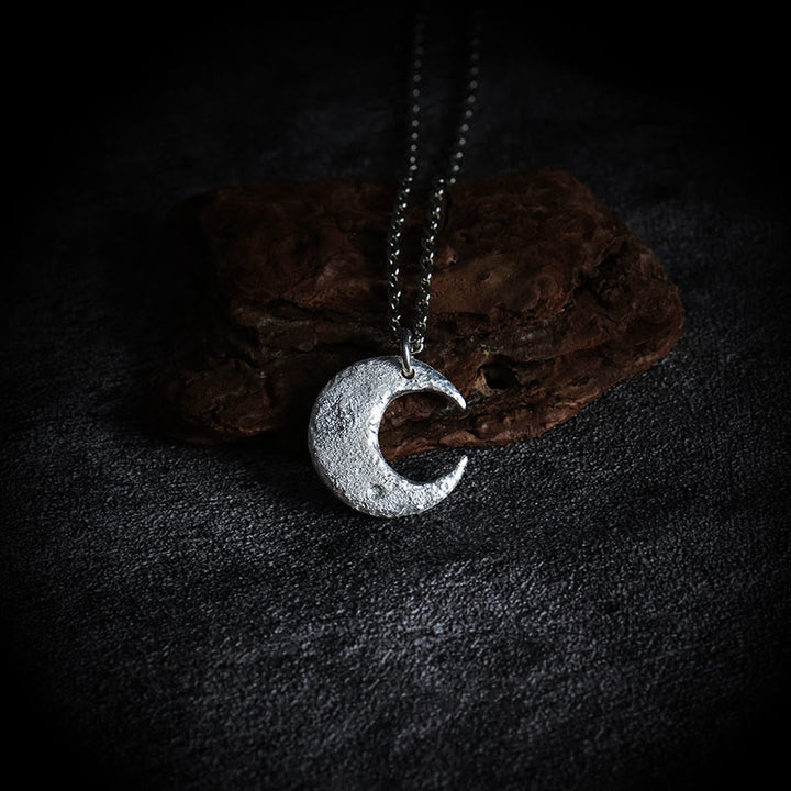 Buddha Stones 999 Sterling Silber Mond Balance Halskette Anhänger - image 7