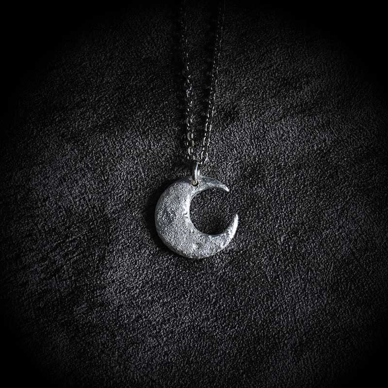 Buddha Stones 999 Sterling Silber Mond Balance Halskette Anhänger - image 2