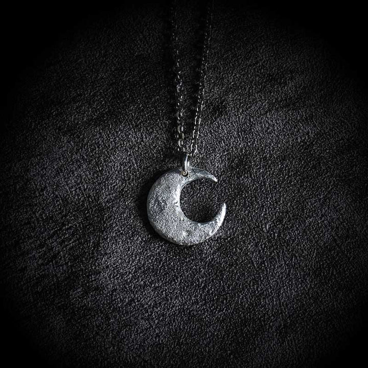 Buddha Stones 999 Sterling Silber Mond Balance Halskette Anhänger - image 2