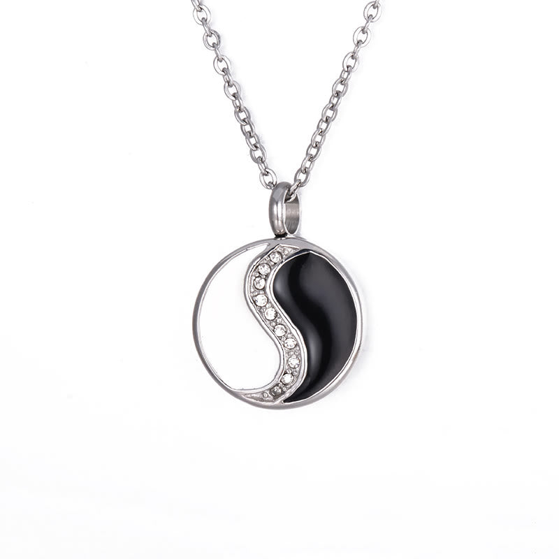 Halskette mit Anhänger „Buddha Stones Yin Yang“ aus Titanstahl mit Harmonie - image 2