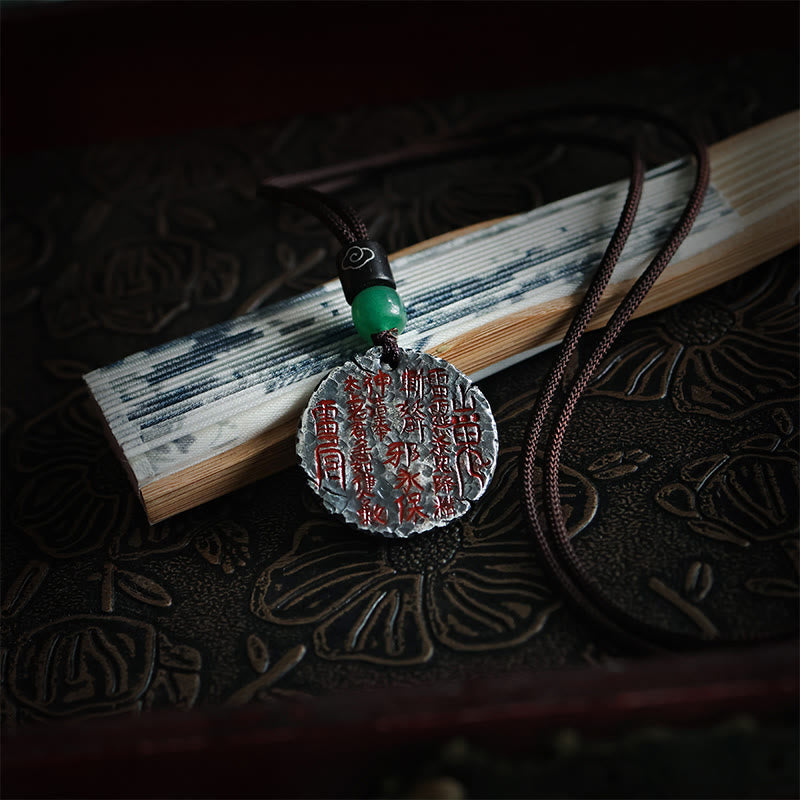 Halskette mit Anhänger „Buddha Stones“ aus 999er Sterlingsilber und 24 Karat Gold, Bagua, Tai Chi, Yin-Yang-Design, Berggeister, Geld ausgeben, Harmonie - image 4