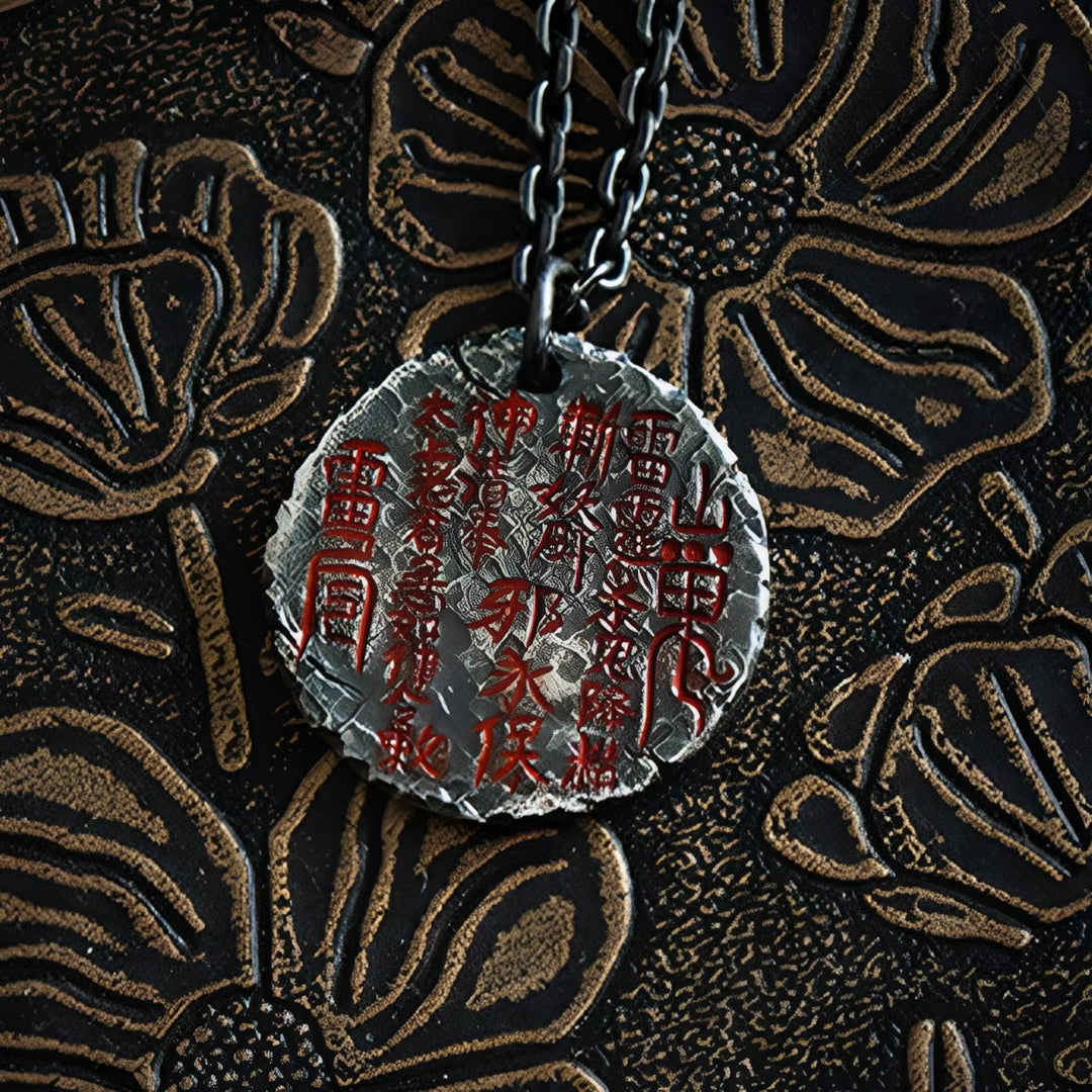 Halskette mit Anhänger „Buddha Stones“ aus 999er Sterlingsilber und 24 Karat Gold, Bagua, Tai Chi, Yin-Yang-Design, Berggeister, Geld ausgeben, Harmonie - image 10