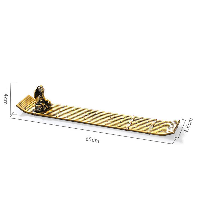 Buddha Stones , Fischer, Bambus, Fischerboot, Legierung, Räucherstäbchenhalter, heilende Räuchergefäß-Dekoration - image 7