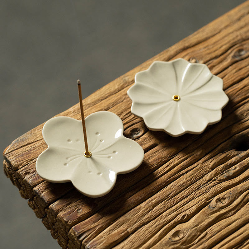 Buddha Stones, Lotus, Kirschblüte, Pflaumenblüte, Chrysantheme, heilende Keramik-Räuchergefäß-Dekoration - image 8