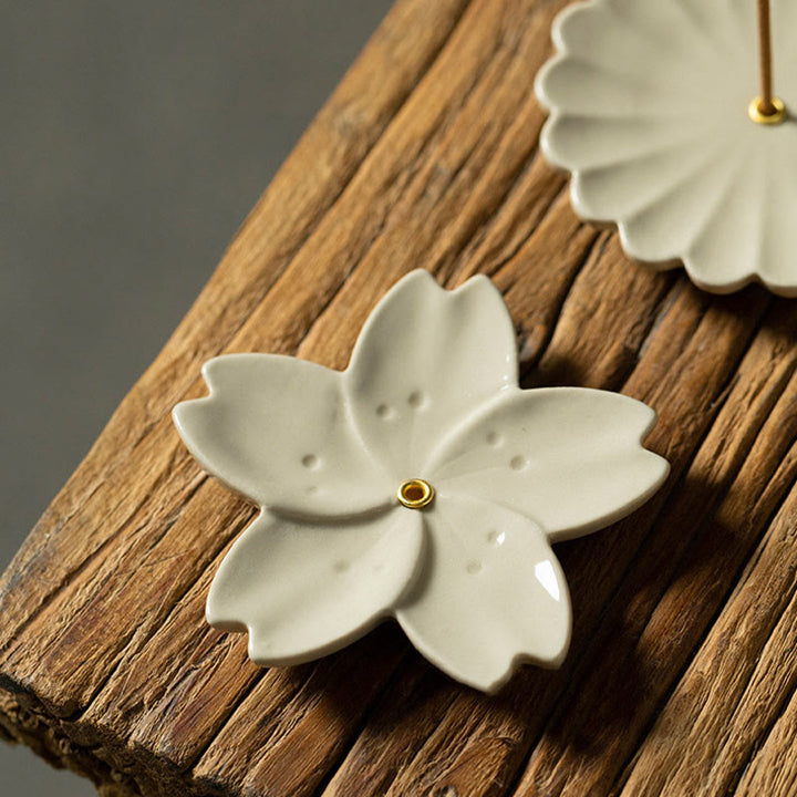 Buddha Stones, Lotus, Kirschblüte, Pflaumenblüte, Chrysantheme, heilende Keramik-Räuchergefäß-Dekoration - image 2