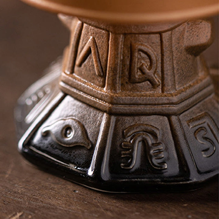 Buddha Stones, Sanxingdui, heilender Räuchergefäß aus Keramik, Schreibtisch-Dekoration