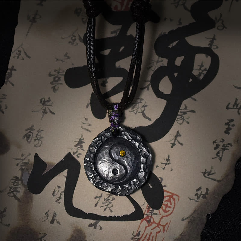 Buddha Stones 999 Sterling Silber Tai Chi Yin Yang Design Harmony Halskette Anhänger - image 2