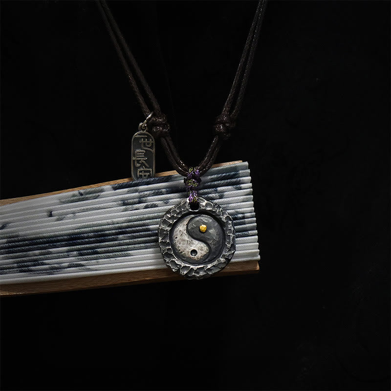 Buddha Stones 999 Sterling Silber Tai Chi Yin Yang Design Harmony Halskette Anhänger - image 9