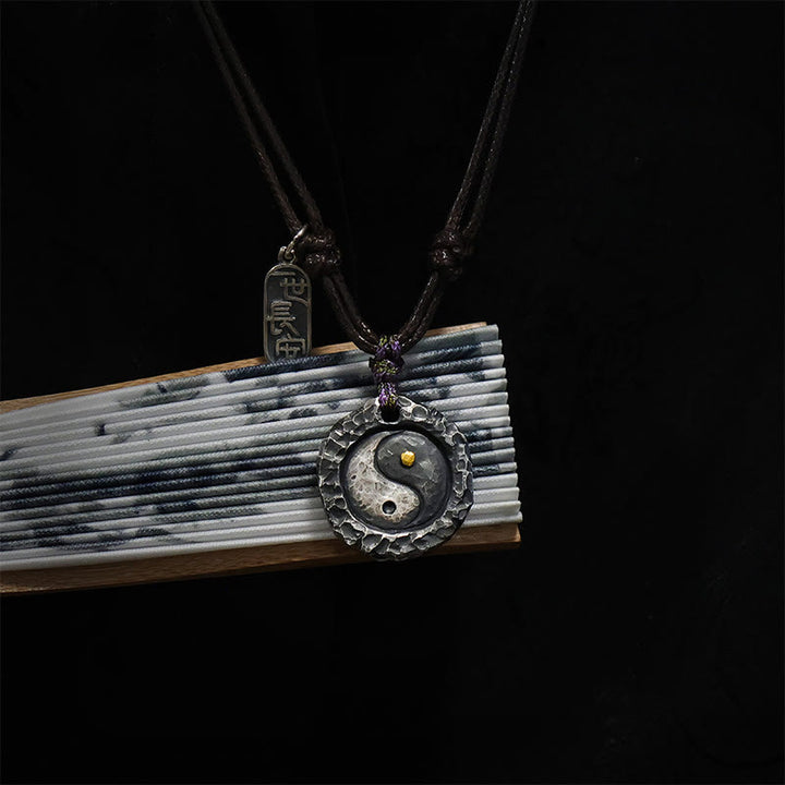 Buddha Stones 999 Sterling Silber Tai Chi Yin Yang Design Harmony Halskette Anhänger - image 9