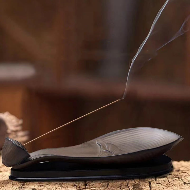 Buddha Stones , Lotus-Schote, Zen-Heilung, brauner Keramikstab, Weihrauchbrenner, Dekoration - image 4