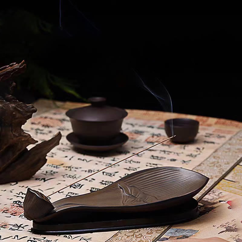 Buddha Stones , Lotus-Schote, Zen-Heilung, brauner Keramikstab, Weihrauchbrenner, Dekoration - image 9