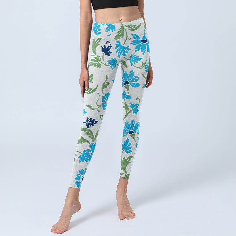 Buddha Stones Blütenblätter Druck Gym Leggings Damen Yogahose - image 6