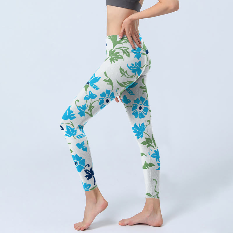 Buddha Stones Blütenblätter Druck Gym Leggings Damen Yogahose