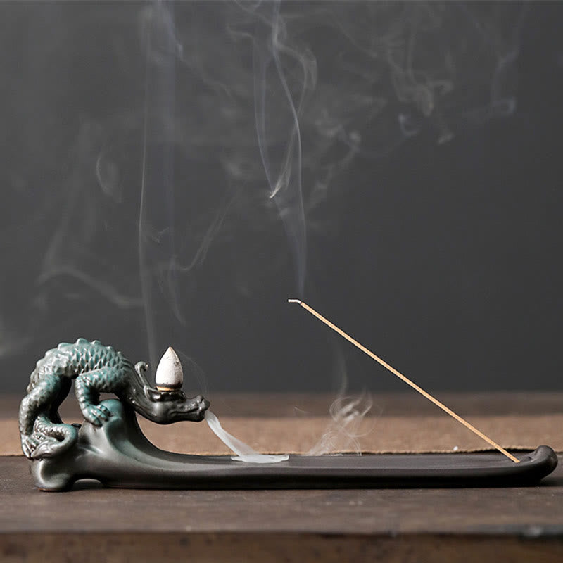 Buddha Stones ​​Mond Kaninchen PiXiu Berg Heilung Keramik Stick Weihrauch Brenner Dekoration - Pixiu 25,1*4,2*6,7cm - image 8